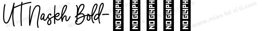 UT Naskh Bold字体转换